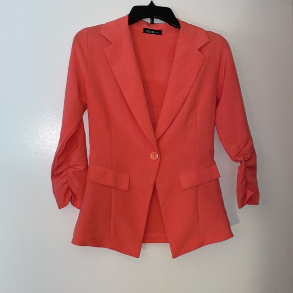 Coral pink fitted blazer Size S